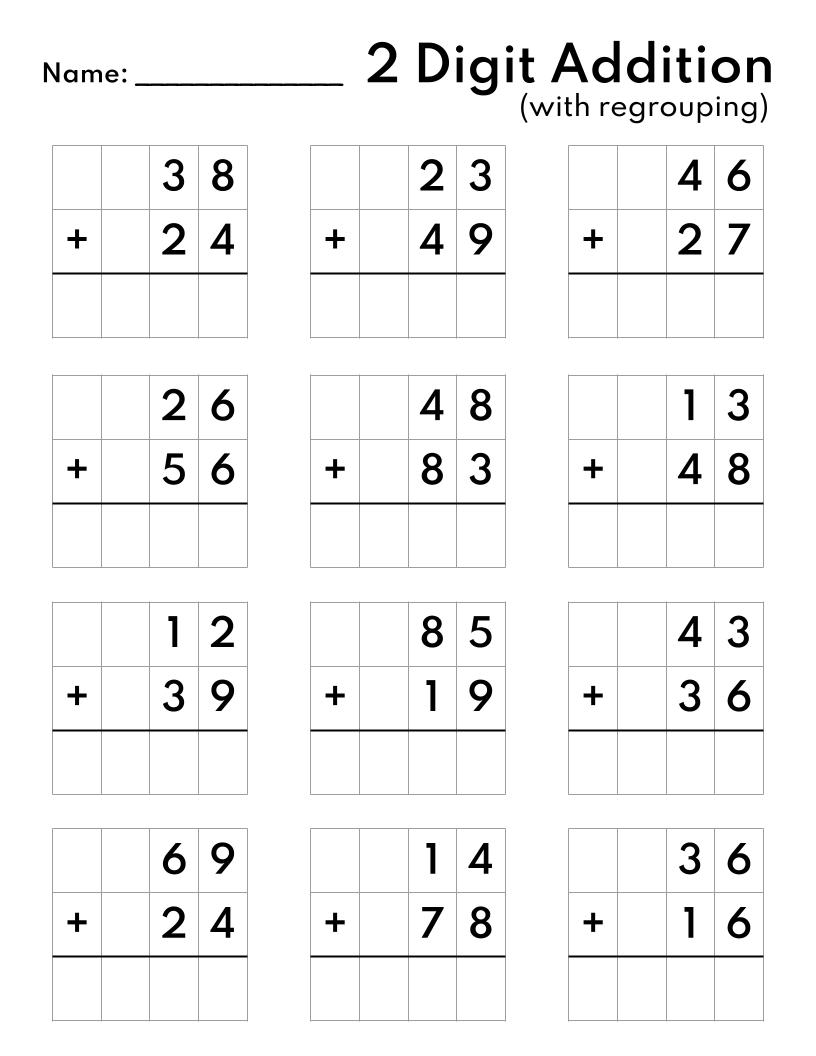 1st Grade Math Worksheets Addition