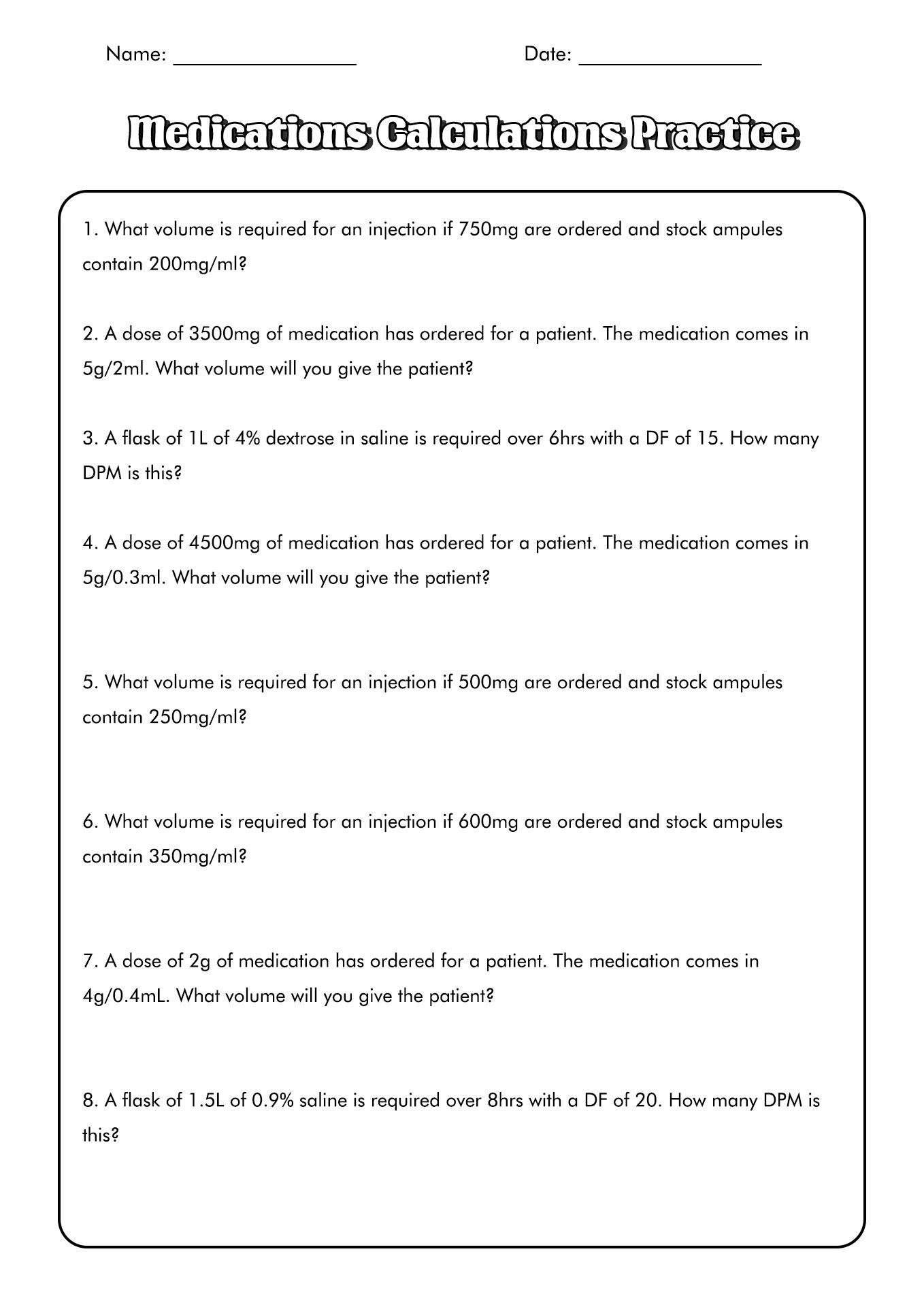 11 Med Math Worksheets Worksheets Library