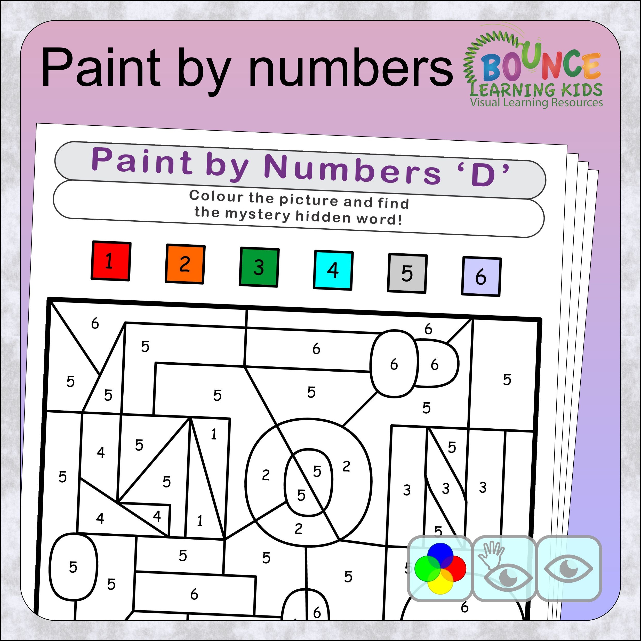 Math Paint By Numbers Worksheet