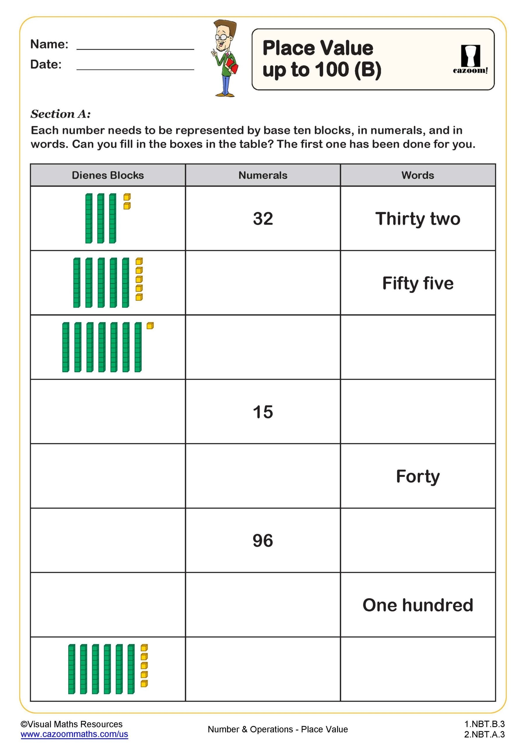 Printable Math Worksheets For 1st Graders