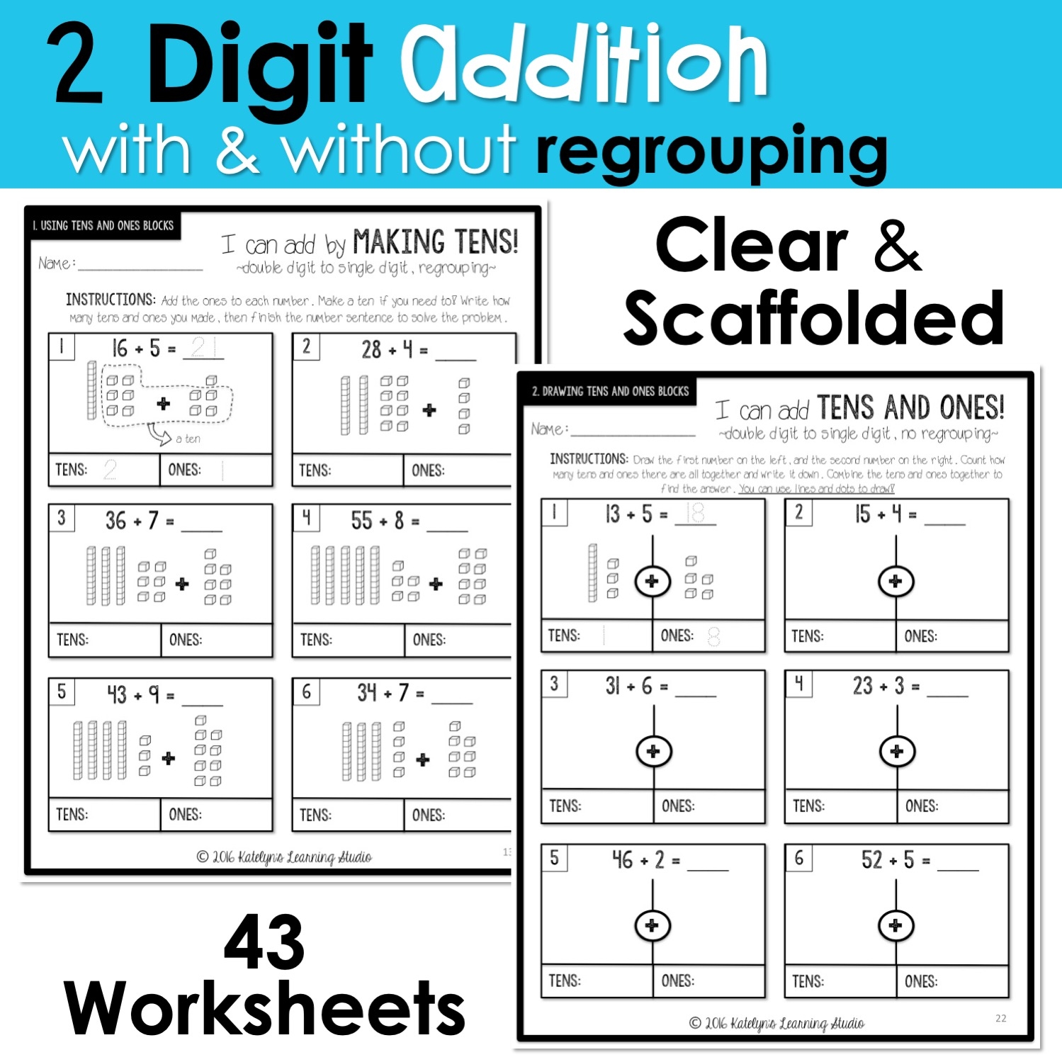 2 Digit Addition With Regrouping Worksheets First Grade Math Worksheets Made By Teachers