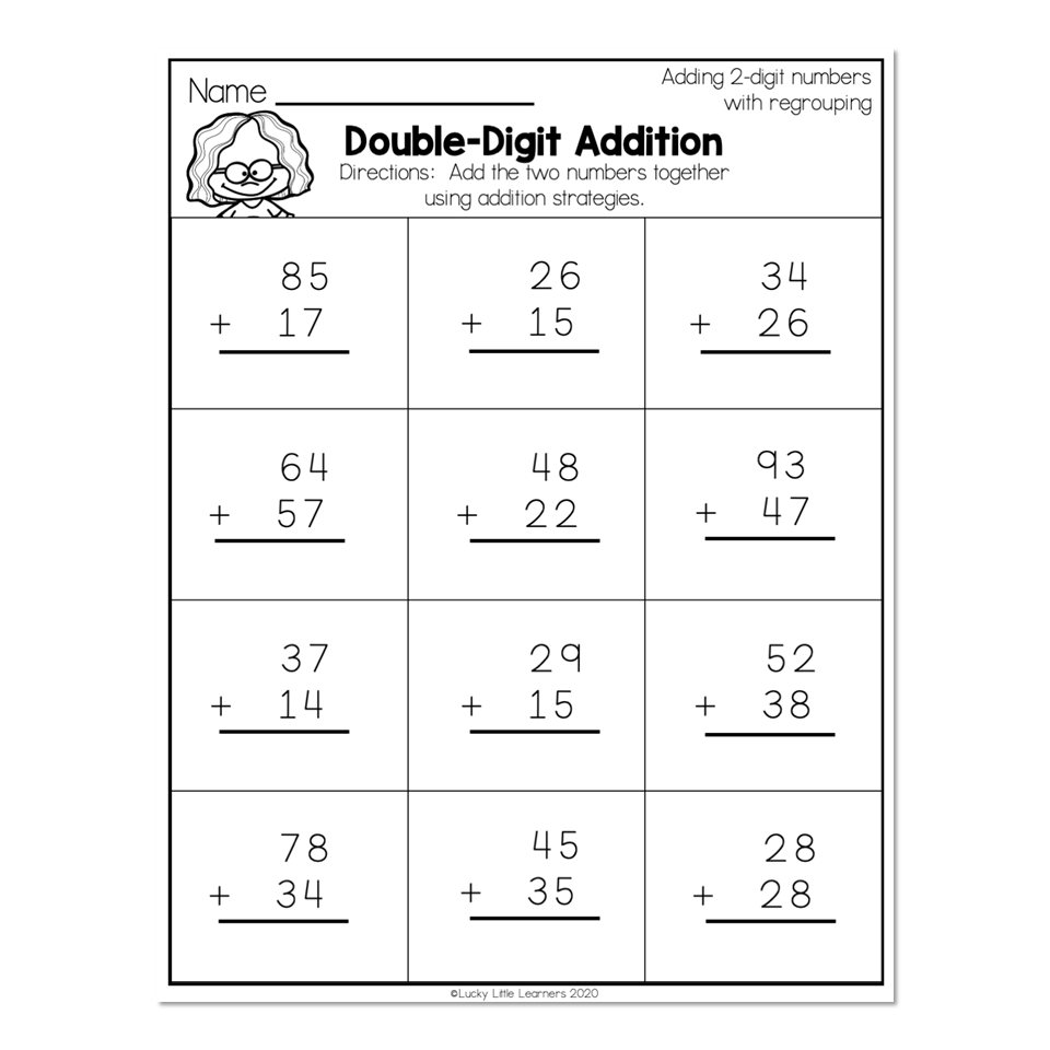 Double Digit Math Worksheet