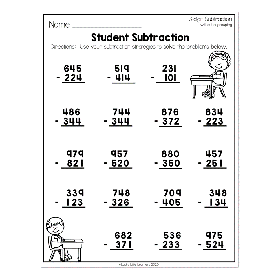 Math Subtraction Worksheets