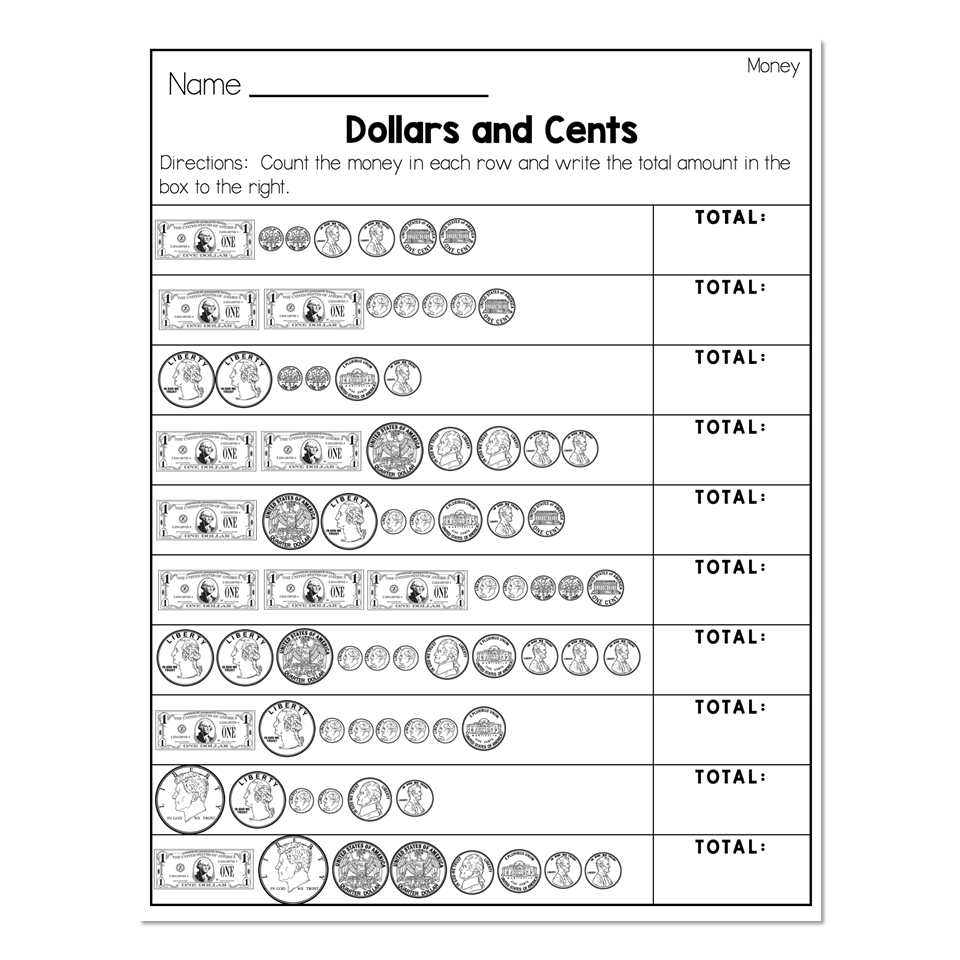 Worksheet Money Math
