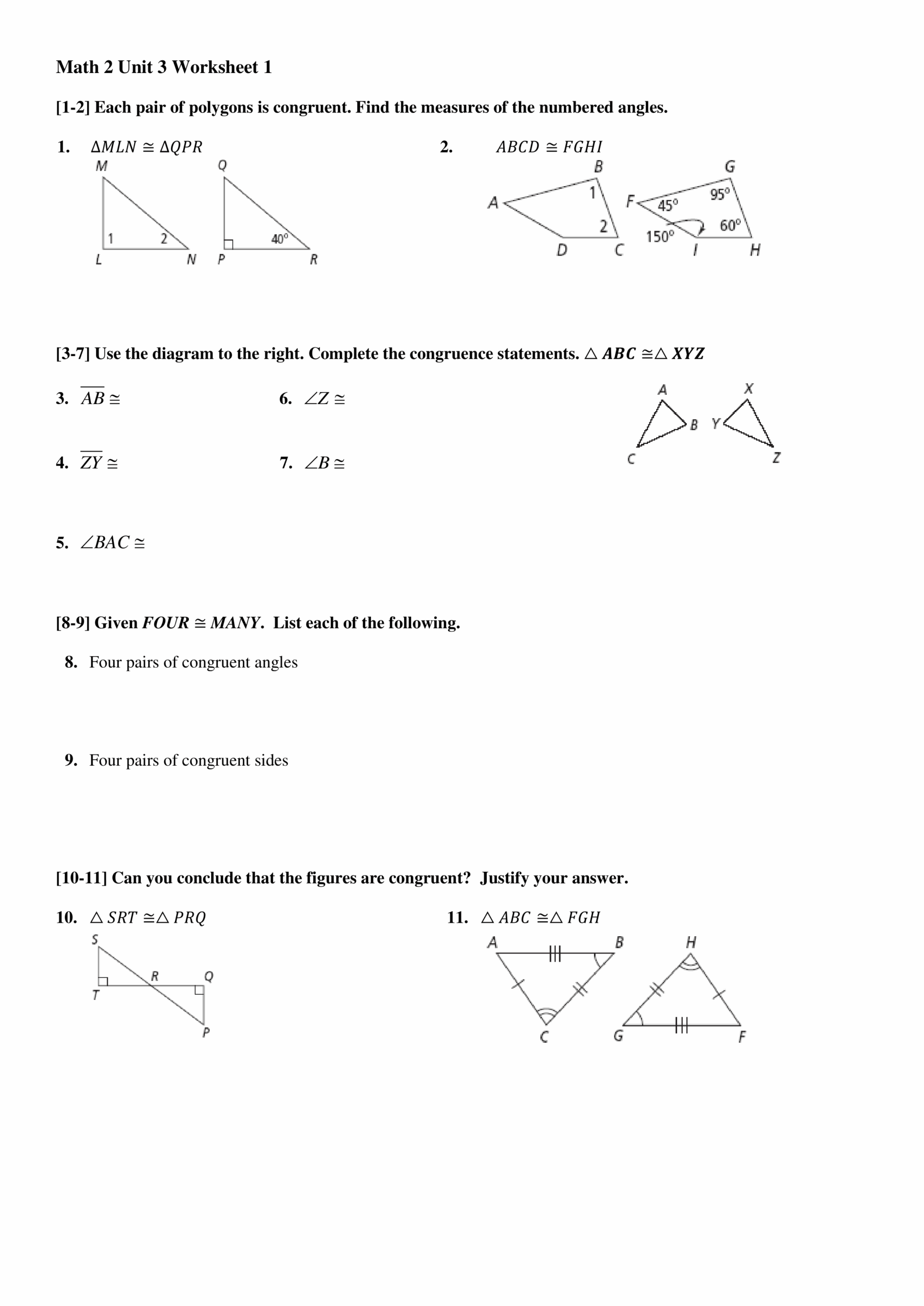 3 1 Congruent Figures Kaylin Everett Library Formative