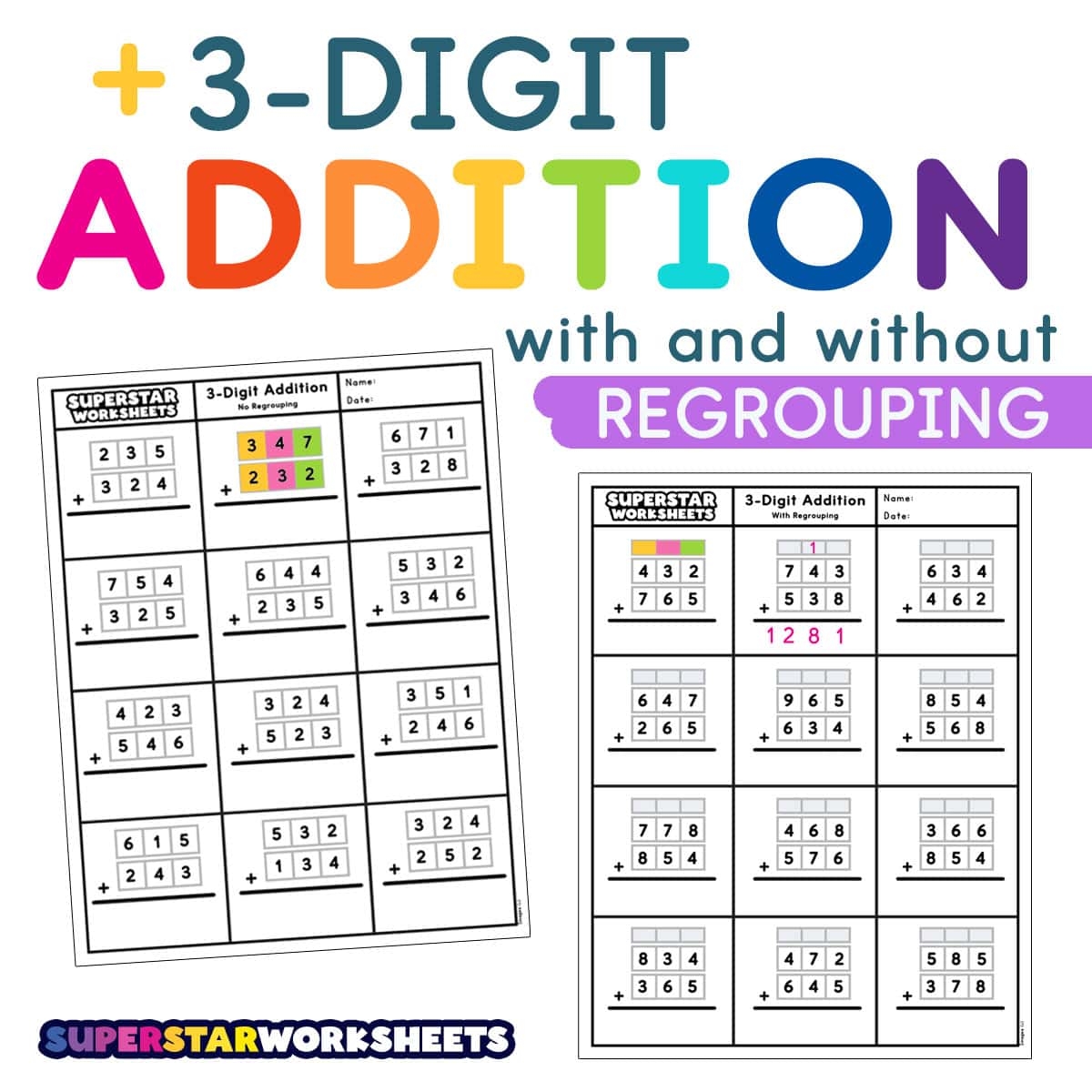 3 Digit Math Worksheets