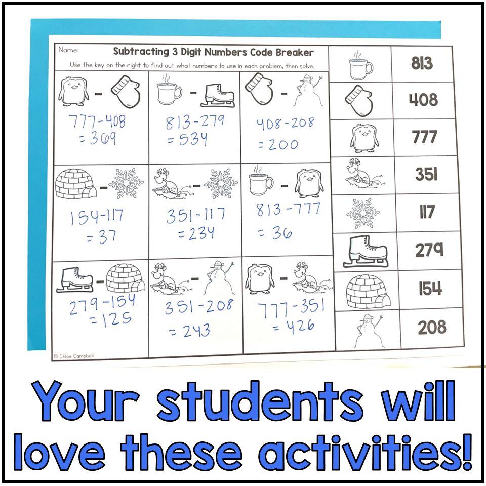 Math Worksheets Winter