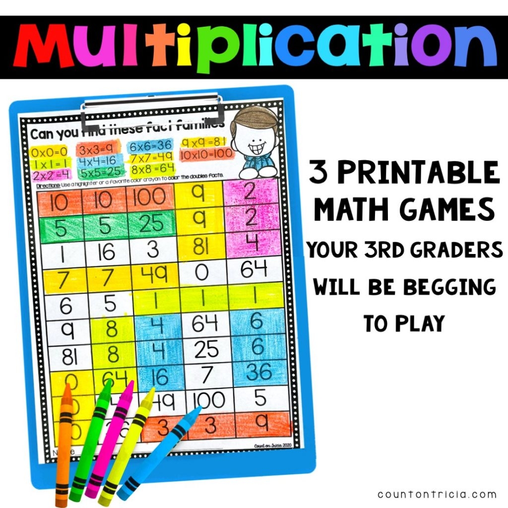 Math Games For Grade 3 Worksheets