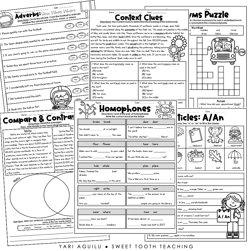 3rd Grade Math Review Worksheets