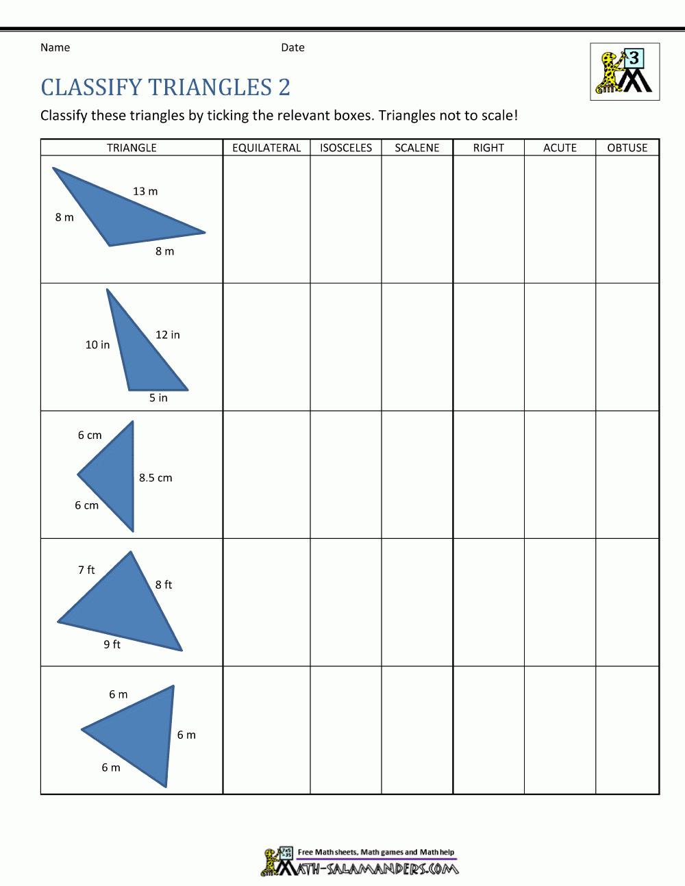 Geometry Math Worksheets