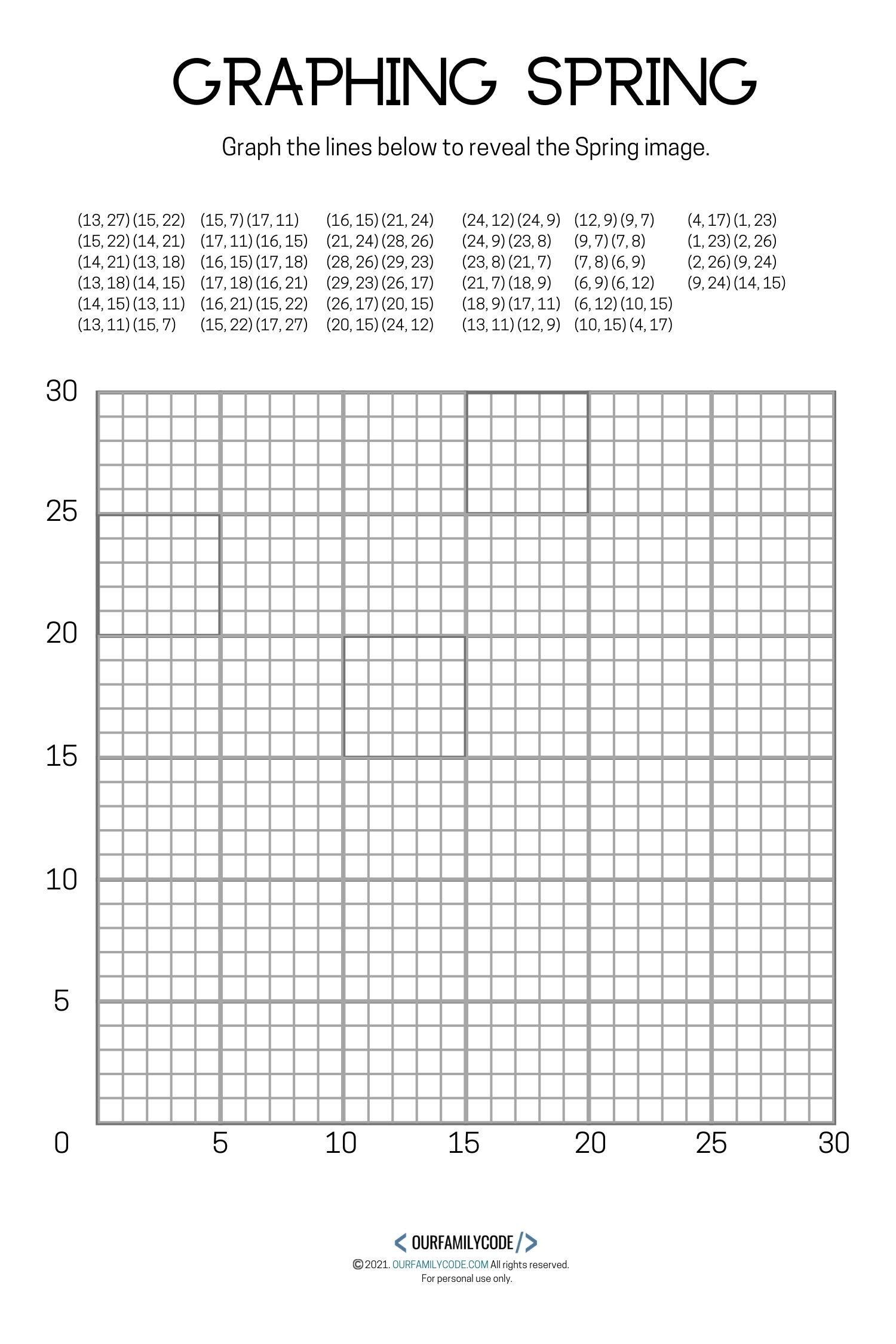 4 Free Spring Graphing Math Worksheets Our Family Code Worksheets Library