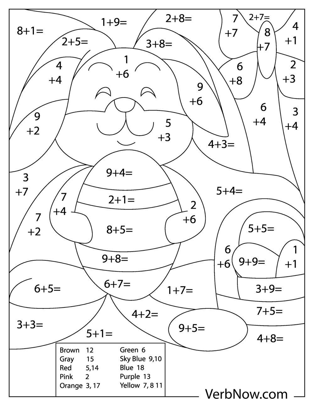 Math Coloring Worksheets Addition