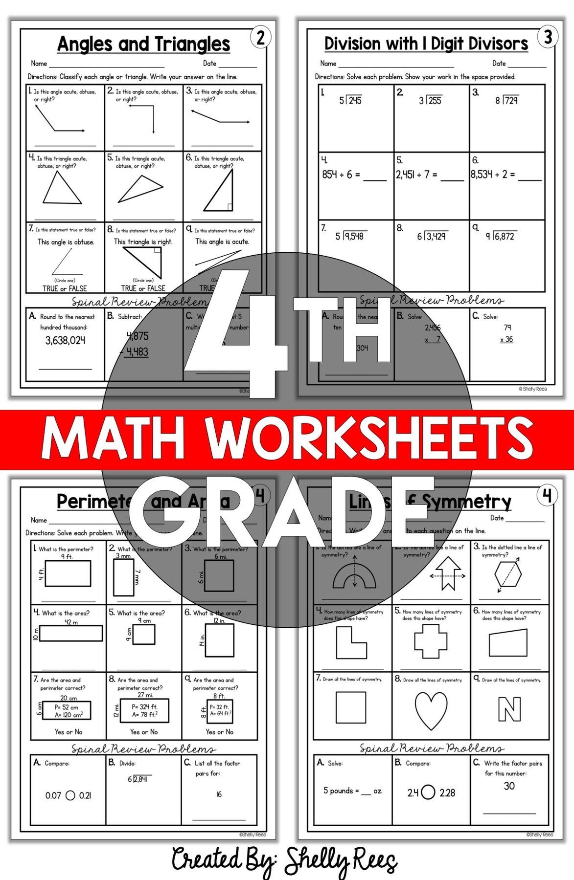 Printable Math Worksheets 4th Grade