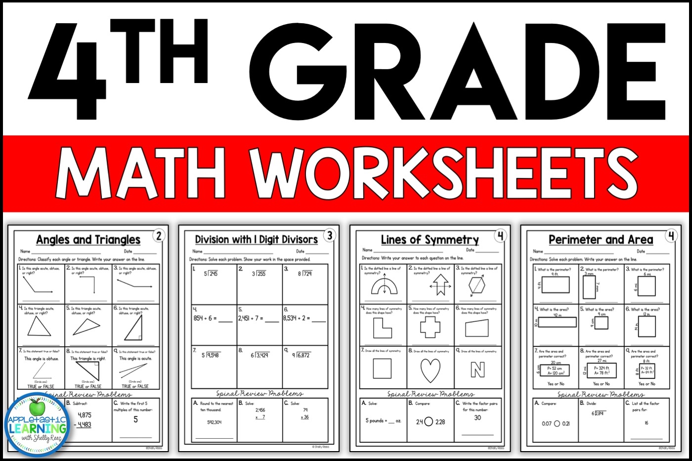 4 Grade Math Worksheets