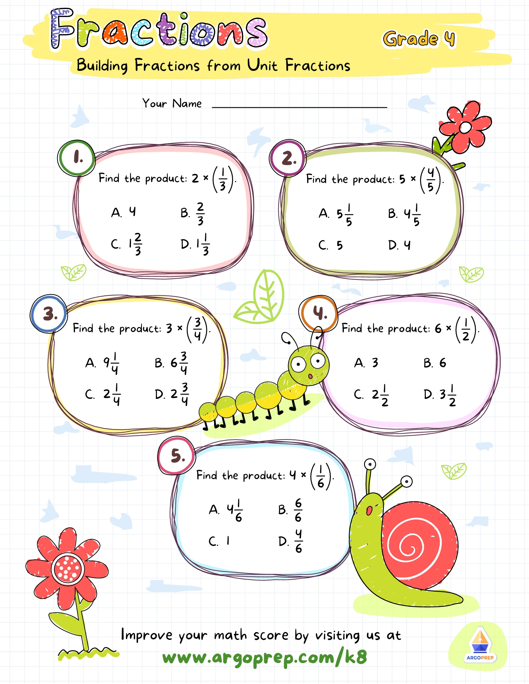 4th Grade Math Multiplication Worksheets