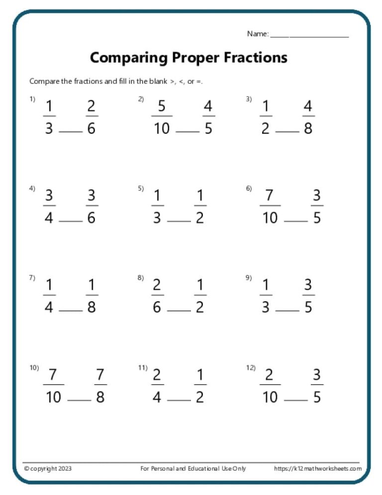 4th Grade Math Worksheets