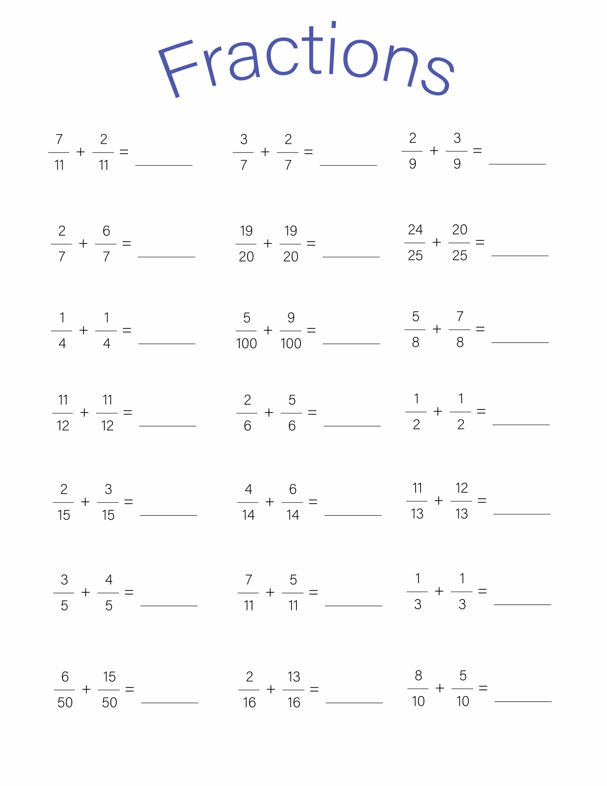 4th Math Worksheets Pdf