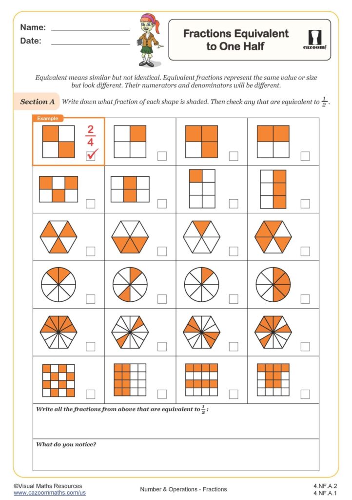 4 Grade Math Worksheets