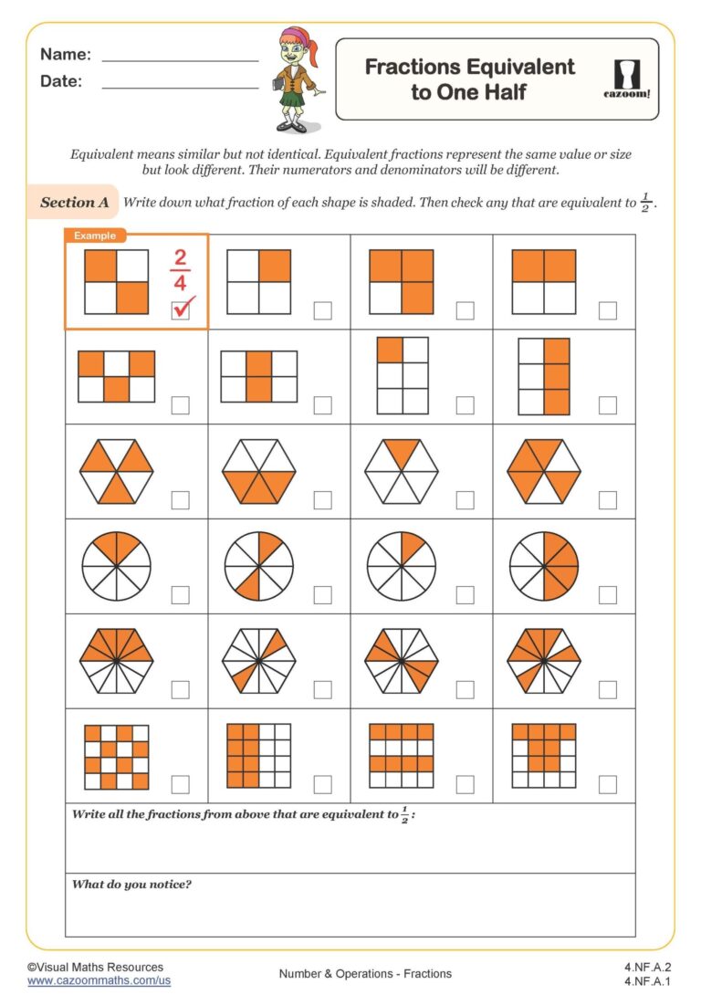 4th Grade Math Worksheets PDF Printable Math Worksheets