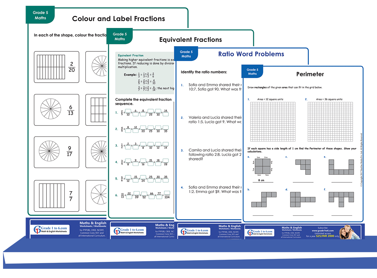 Class 5 Maths Worksheets