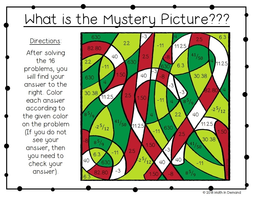 7th Grade Math End Of The Semester Coloring Worksheet
