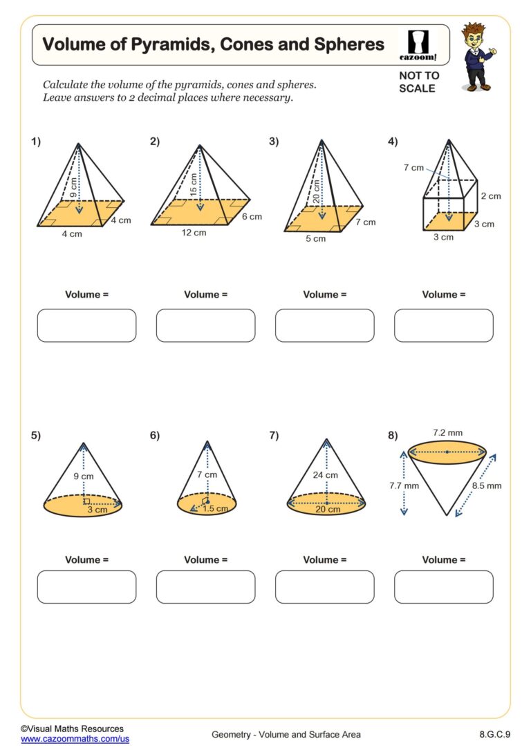 8th Grade Math Worksheets Printable PDF Math Worksheets