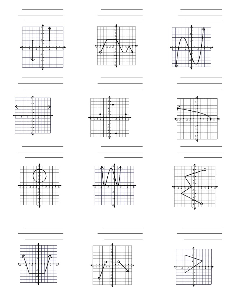 Domain And Range Math Worksheets