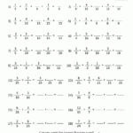 Maths Fraction Worksheets For Class 5