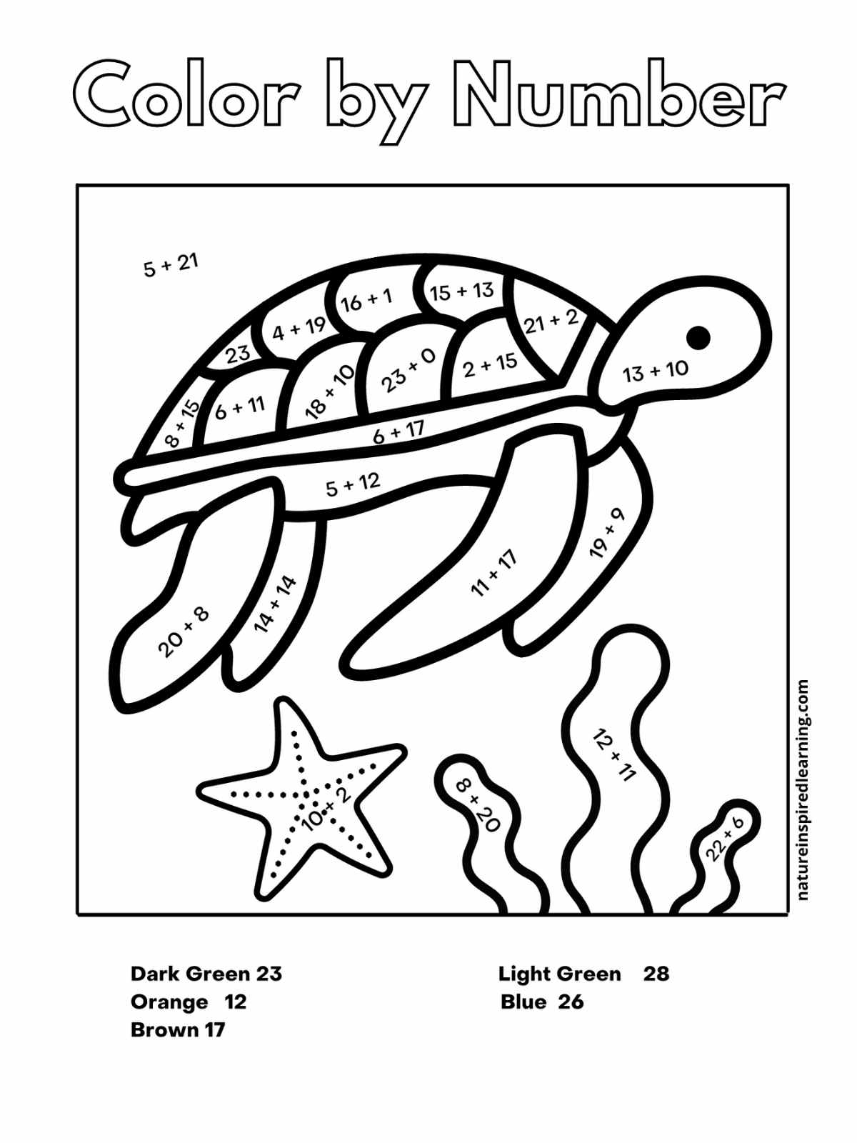 2nd Grade Math Coloring Worksheets