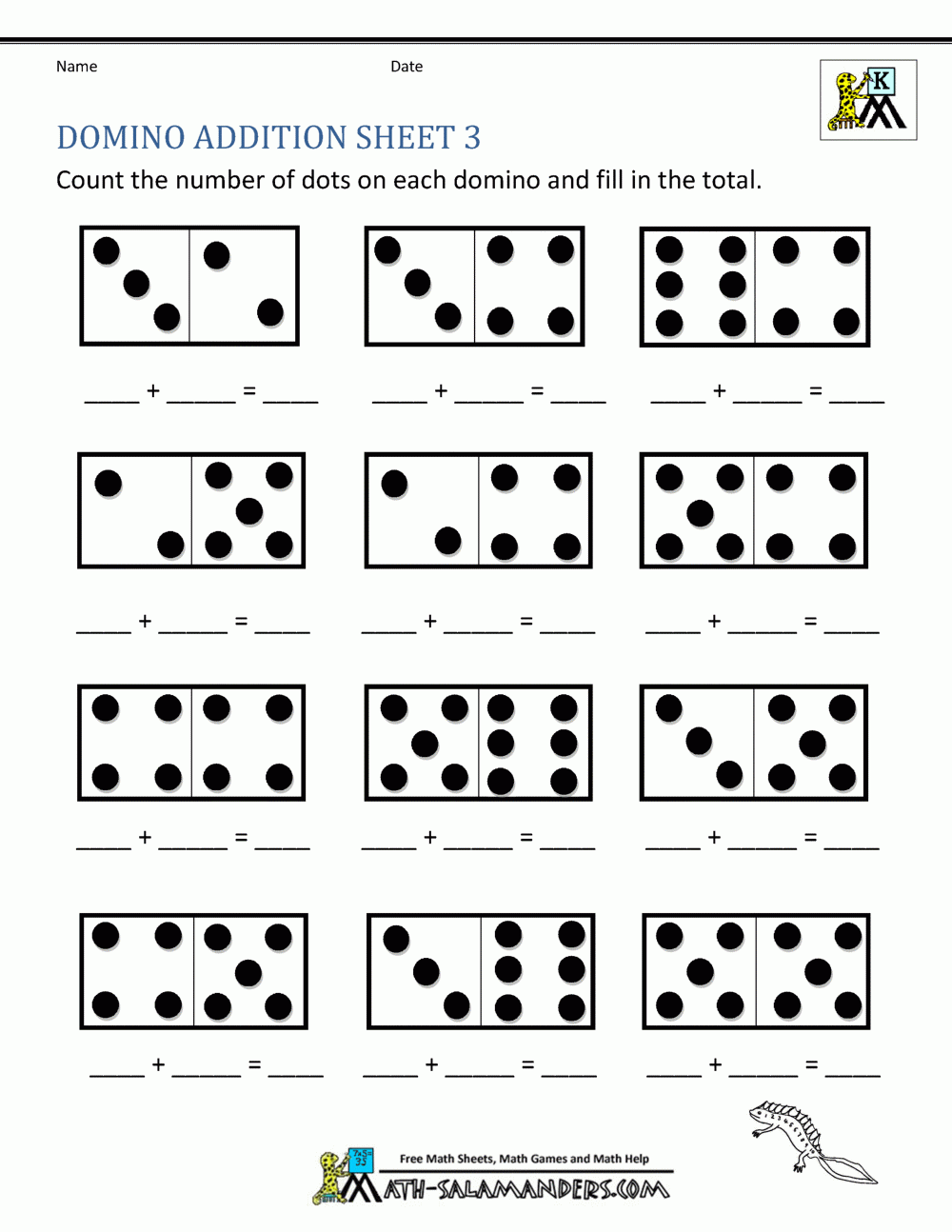 Free Kindergarten Math Worksheets Printable