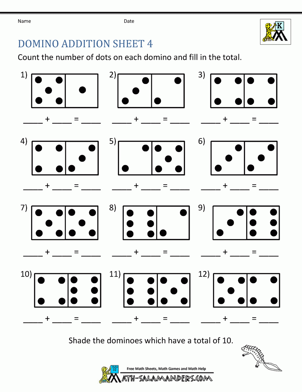 Kindergarten Math Addition Worksheets