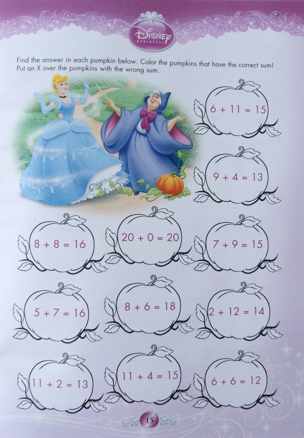 Amazon Disney Princess Addition U0026 Subtraction Workbook Office Products