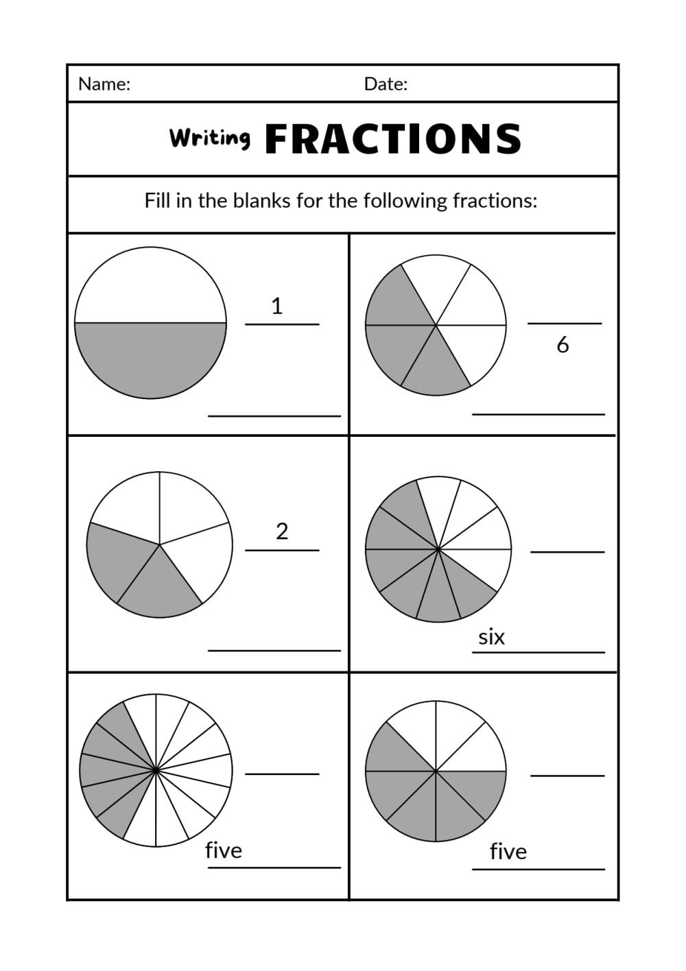 Math 6th Grade Worksheets