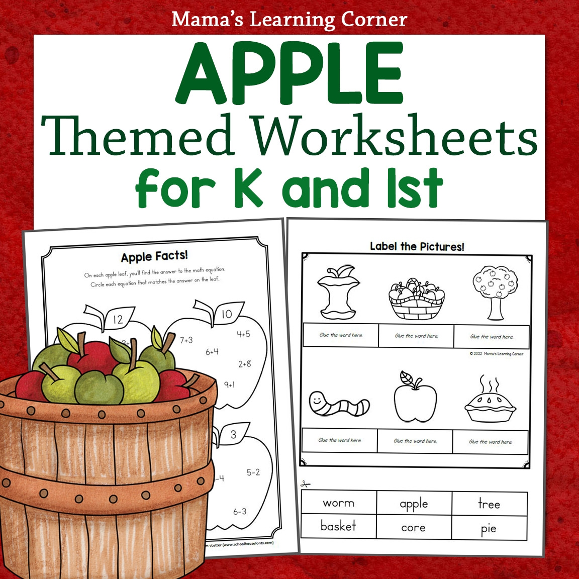 Apple Math Worksheets