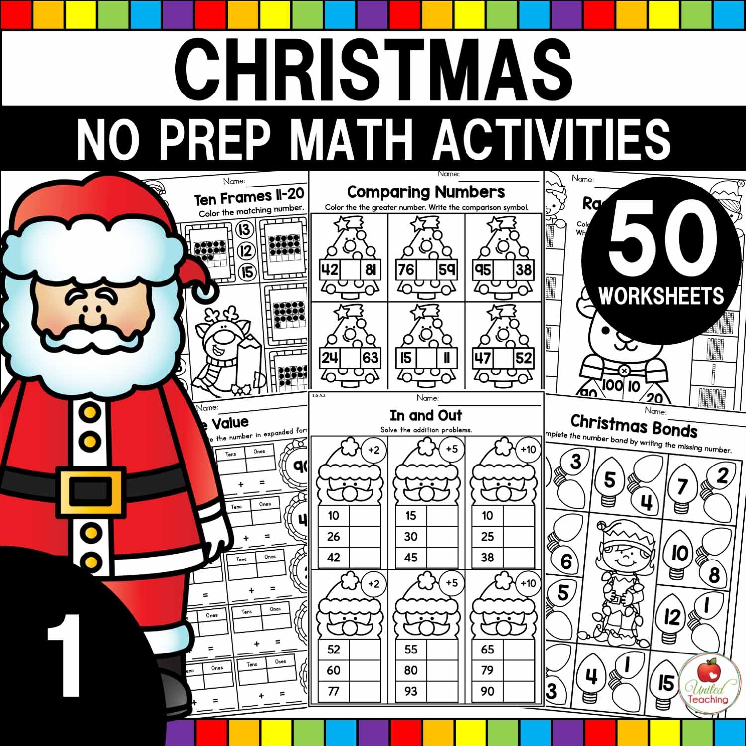 Math Christmas Worksheets