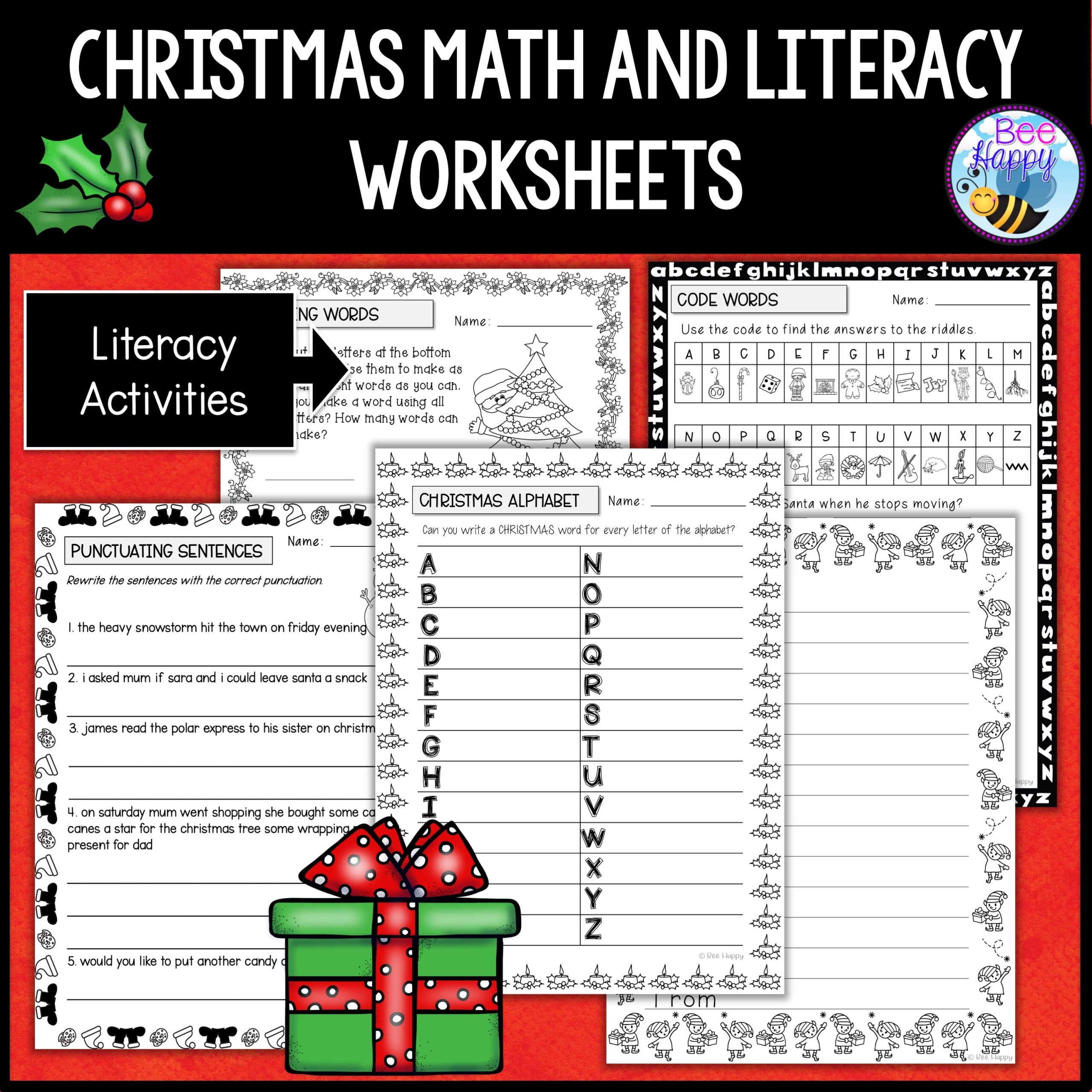 Christmas Math And Literacy Worksheets Made By Teachers