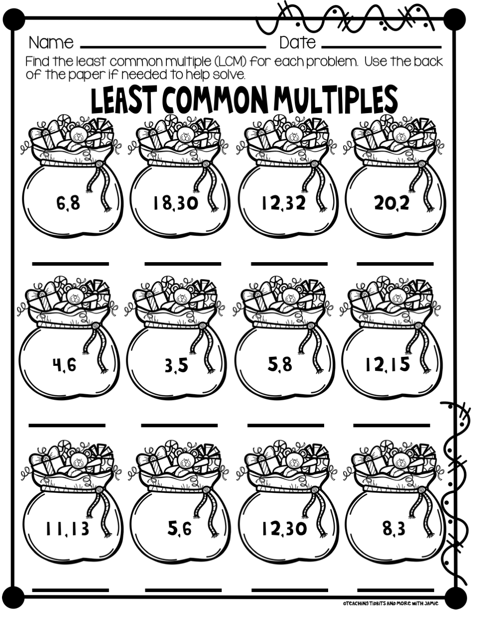 Common Core Math Worksheet