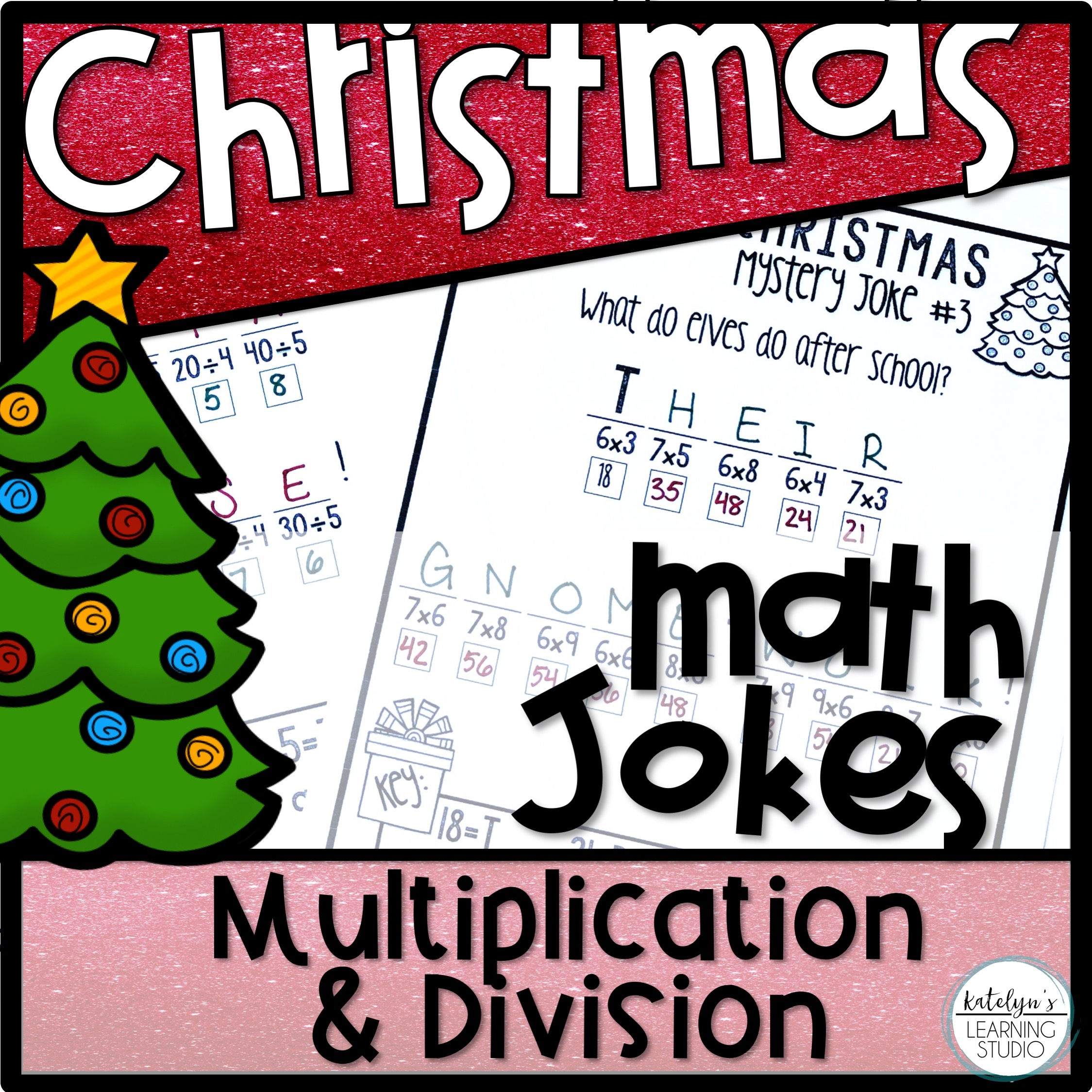 Christmas Multiplication And Division Math Worksheets 3rd Grade