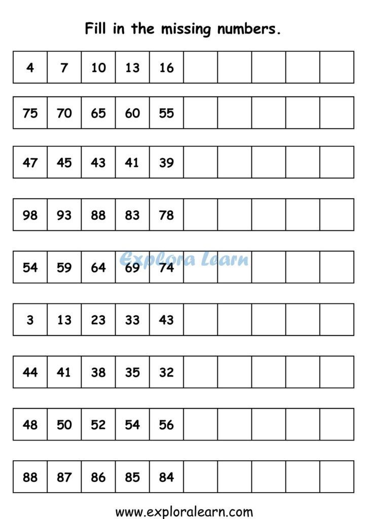Class 1 Math Worksheets Practice And Learn