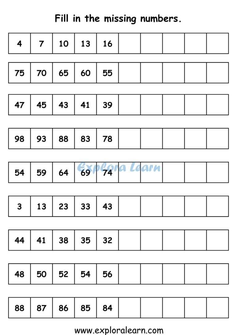Class 1 Math Worksheets Practice And Learn