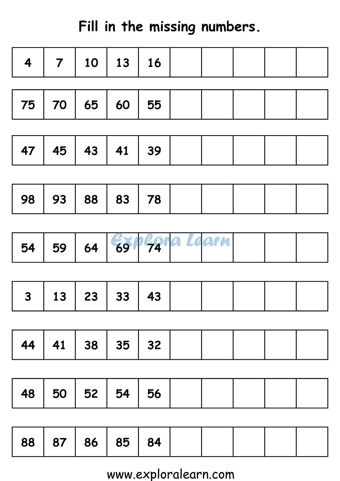 Class 1 Math Worksheets Practice And Learn