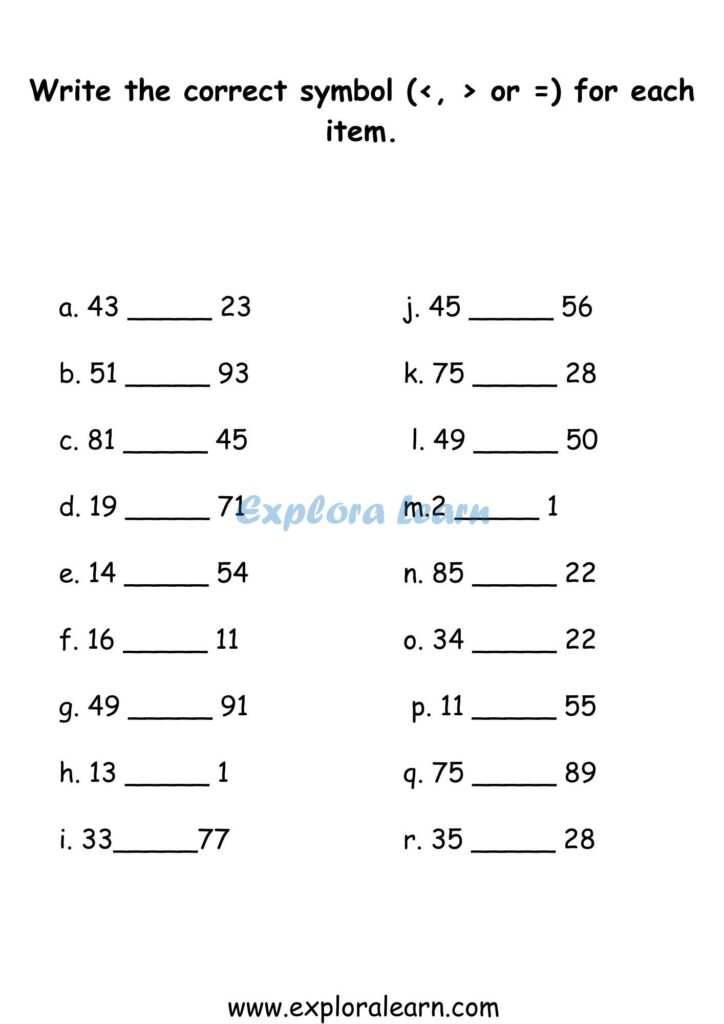Class 1 Math Worksheets Practice And Learn