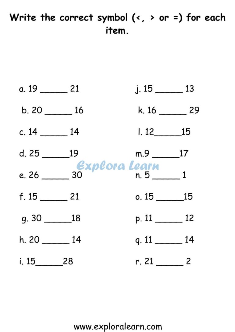 Class 1 Math Worksheets Practice And Learn