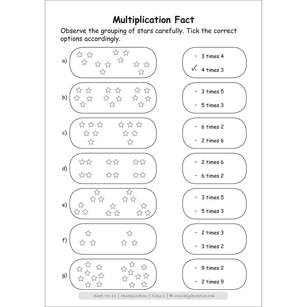 Class 2 Maths Multiplication Activity Based Worksheets Worksheets Library