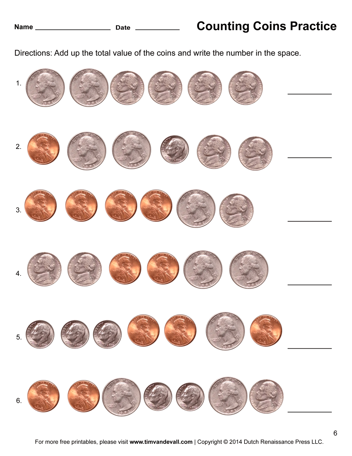 Counting money printable worksheet Tims Printables Worksheets Library