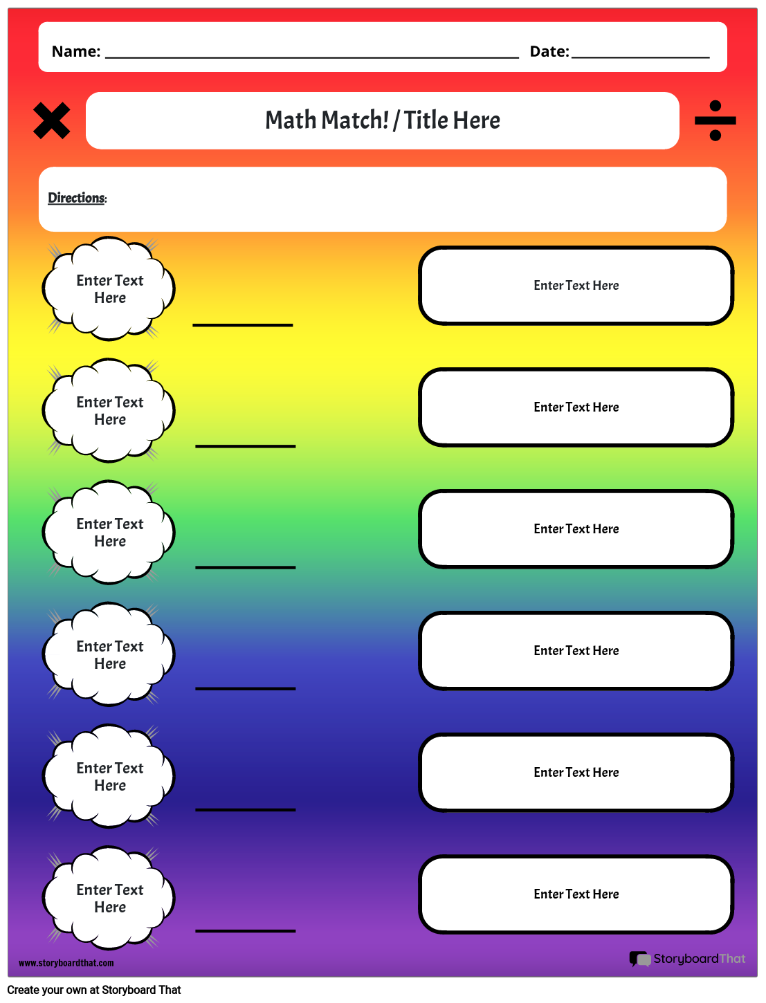 Custom Math Vocabulary Worksheets Free And Printable