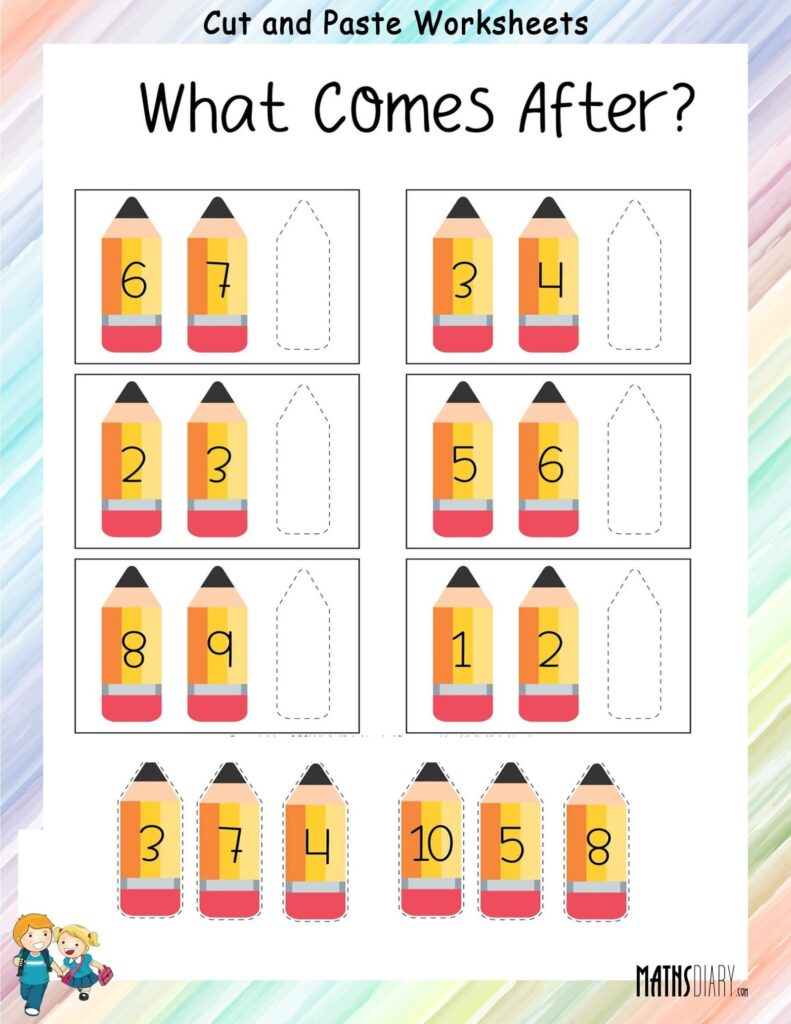 Cut And Glue Math Worksheets