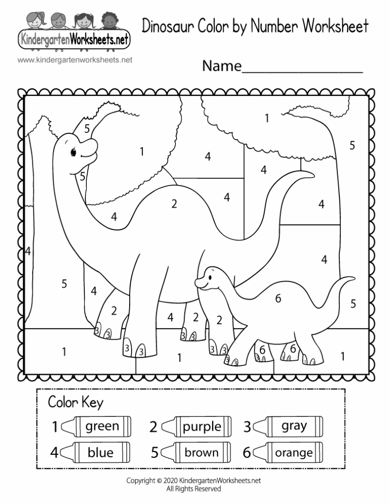 Dinosaur Color By Number Worksheet Free Printable Digital U0026 PDF
