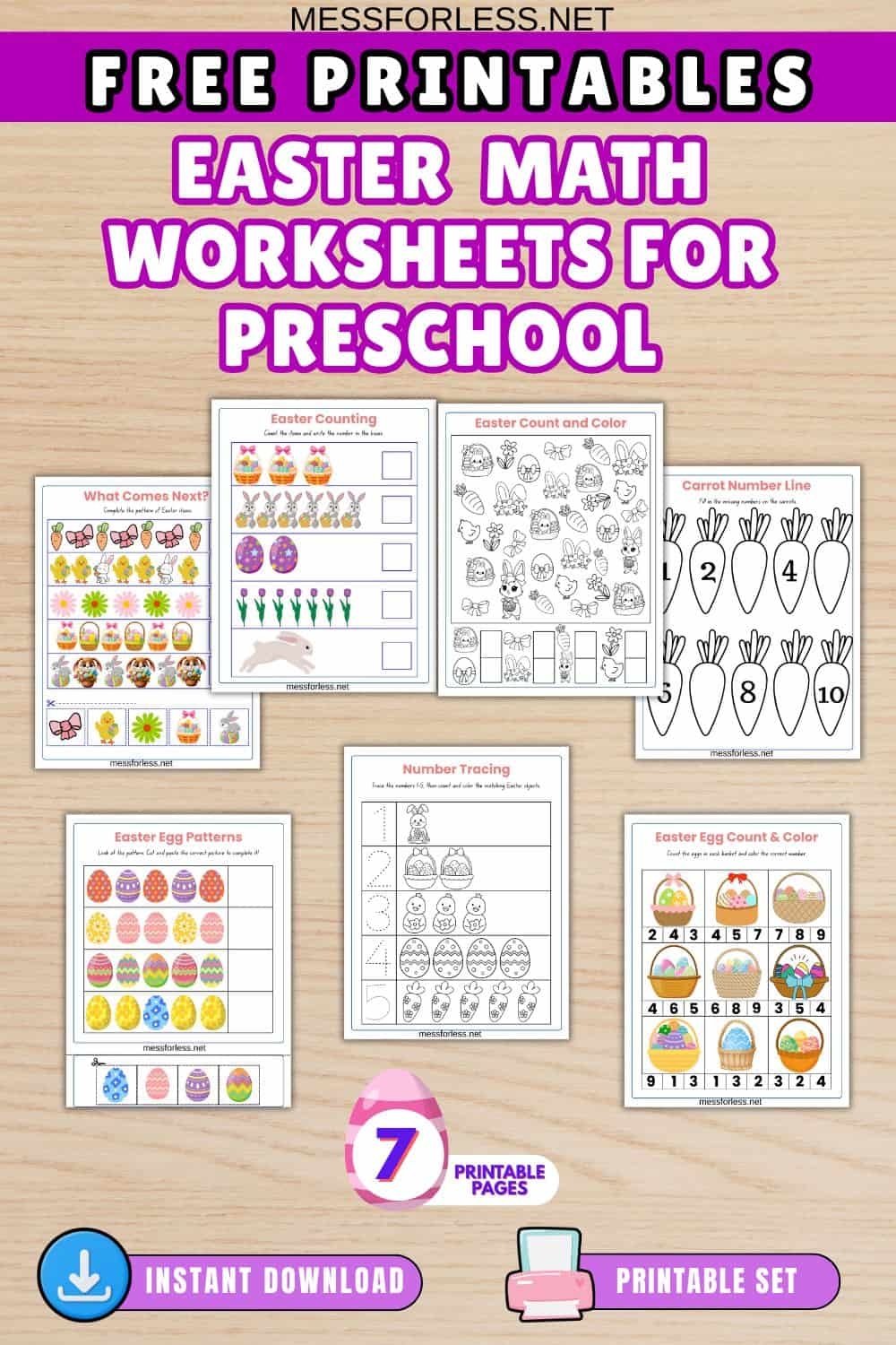 Easter Math Worksheets For Kindergarten