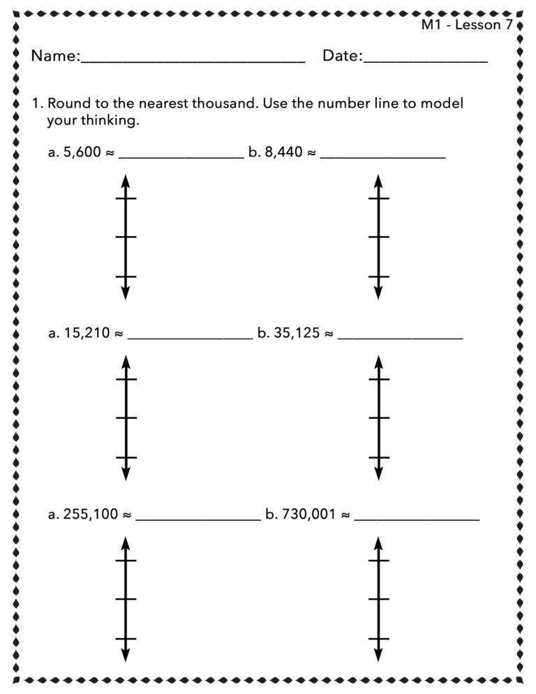 Eureka Math Engage NY Extra Worksheets For 4th Grade module 1